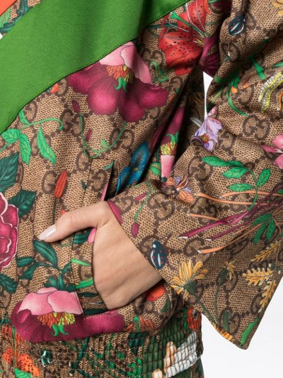 Gucci Flora Gg Supreme Pattern Track Jacket In  Multicoloured:2103