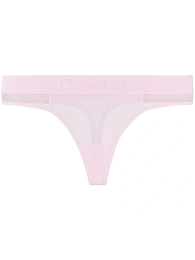 Shop Calvin Klein Logo Thong - Pink