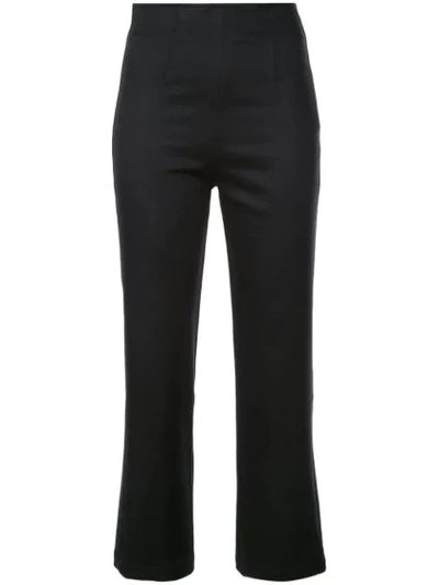 Shop Reformation Marlon Cropped Trousers In Black