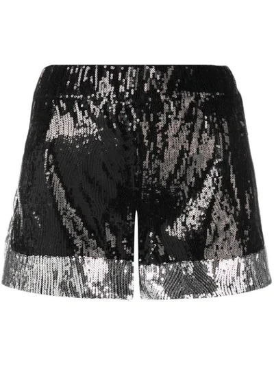 Shop Amen Sequined Shorts - Black