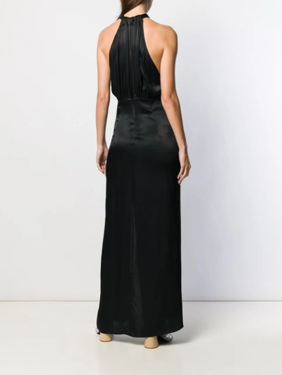 Shop Rotate Birger Christensen Draped Maxi Dress In 1000 Black