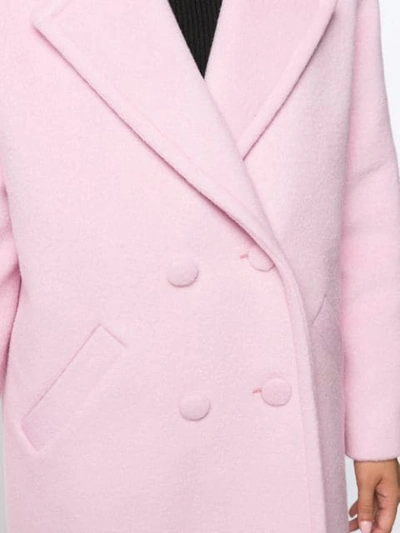 Shop Be Blumarine Double-breasted Coat In Pink