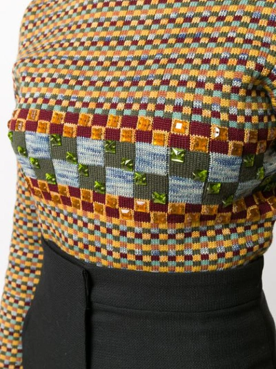 Pre-owned Jean Paul Gaultier 1990's Gem Embroidered Jumper In Yellow