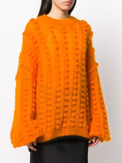 Shop Marco De Vincenzo Bubble Knit Jumper In Orange