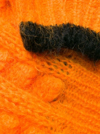 Shop Marco De Vincenzo Bubble Knit Jumper In Orange