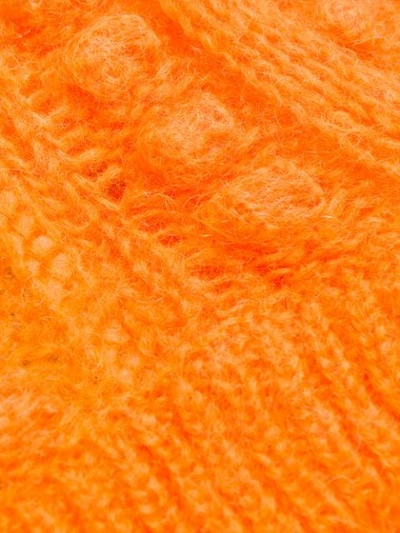 Shop Marco De Vincenzo Bubble Knit Jumper In Orange