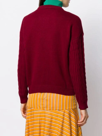 Shop Kenzo Tiger Logo Knitter Sweater - Rot In Red