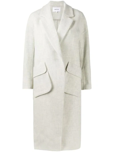 Shop Enföld Oversized Single-breasted Coat In Grey