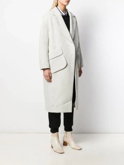 Shop Enföld Oversized Single-breasted Coat In Grey
