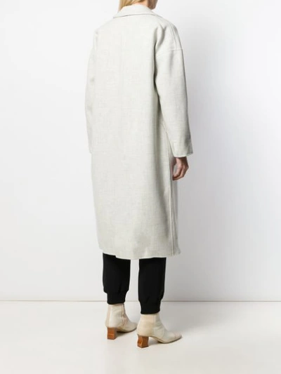 Shop Enföld Oversized Single-breasted Coat In Grey