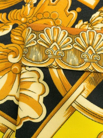 Shop Versace Baroque Print Skirt In Yellow