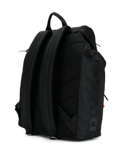 Shop Diesel Buckle Backpack In Black