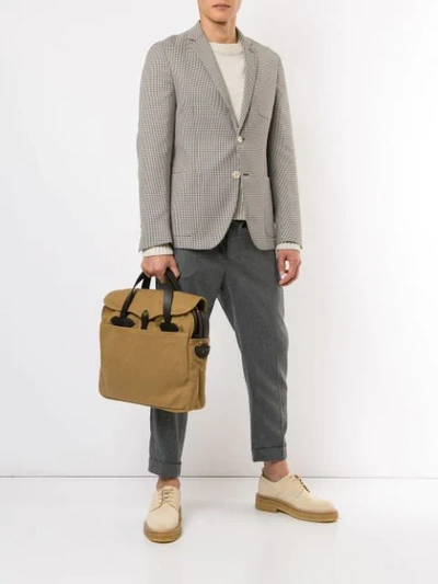 Filson Designer Men's Bags Rugged Twill Original Briefcase In Brown