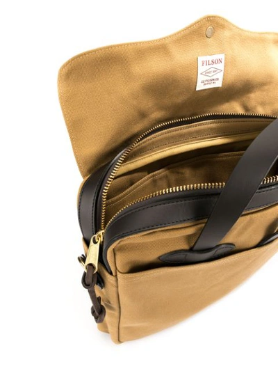 Filson Designer Men's Bags Rugged Twill Original Briefcase In Brown