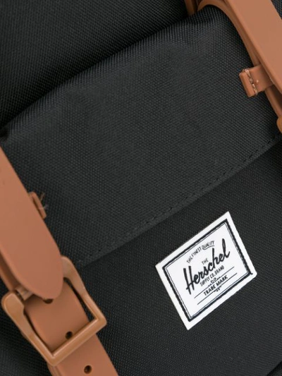 Shop Herschel Supply Co Little America Logo Patch Backpack In Black