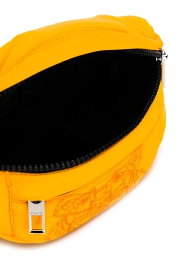 Shop Kenzo Mini Tonal Tiger Head Belt Bag In Yellow