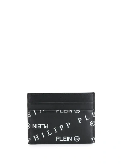 Shop Philipp Plein All-over Logo Card Holder In Black