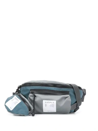 Shop Satisfy Logo Patch Belt Bag In Grey
