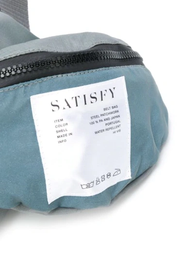 Shop Satisfy Logo Patch Belt Bag In Grey