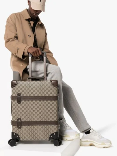 Gucci Globetrotter Gg Supreme Pattern Suitcase In Brown | ModeSens