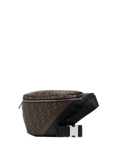 Shop Fendi Ff Motif Belt Bag In Brown