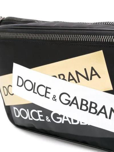 Shop Dolce & Gabbana Logo Tape Belt Bag - Black