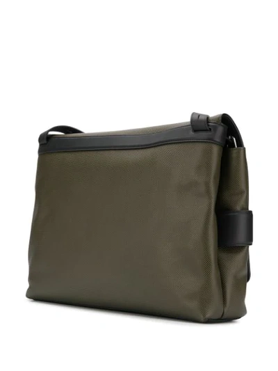 Shop Bottega Veneta Two-tone Messenger Bag In Green