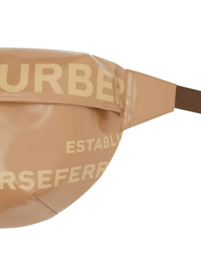 Shop Burberry Extra Large Horseferry Print Coated Canvas Belt Bag In Neutrals