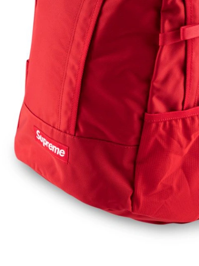 Supreme Logo Patch Backpack In Red