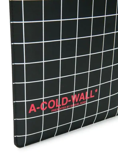 Shop A-cold-wall* Grid Logo Print Tote In Black