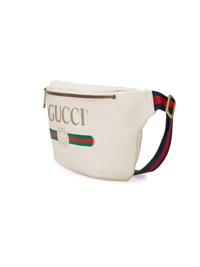 Shop Gucci Oversized Logo Belt Bag In  White