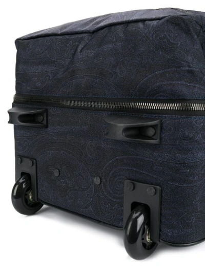 Shop Etro Paisley Print Suitcase In Blue