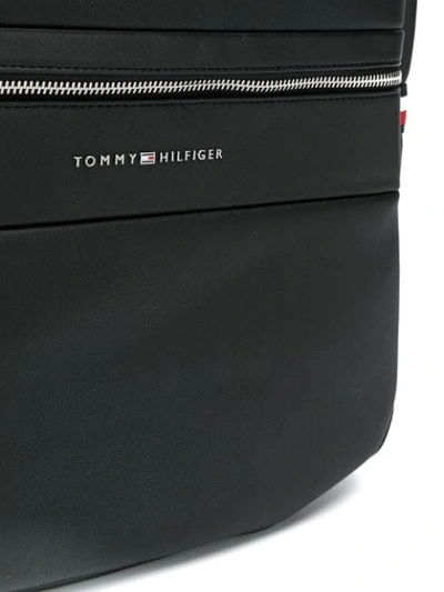 Shop Tommy Hilfiger Logo Tape Laptop Backpack In 002 Black