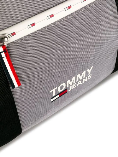 Shop Tommy Hilfiger Logo Top-handle Tote In Grey