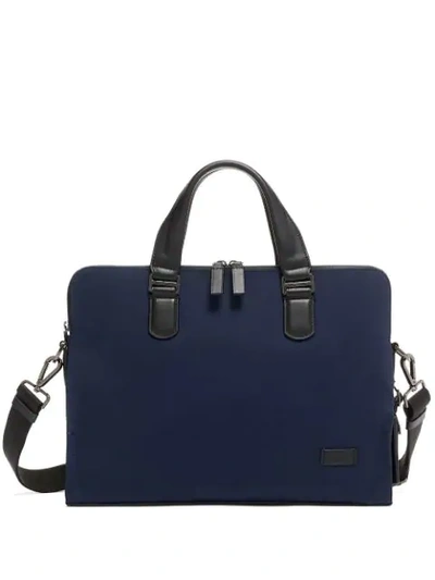 Shop Tumi Seneca Slim Briefcase In Navy