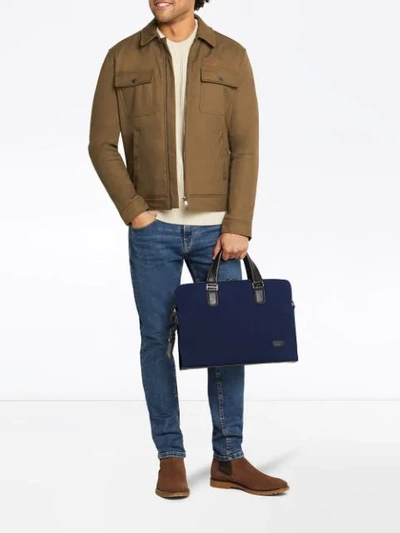 Shop Tumi Seneca Slim Briefcase In Navy