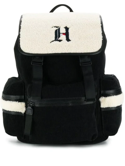 Shop Tommy Hilfiger Lewis Hamilton Fleece Panel Backpack In Black