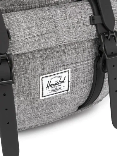 Shop Herschel Supply Co Little America Logo Patch Backpack In 919 Raven X/bk