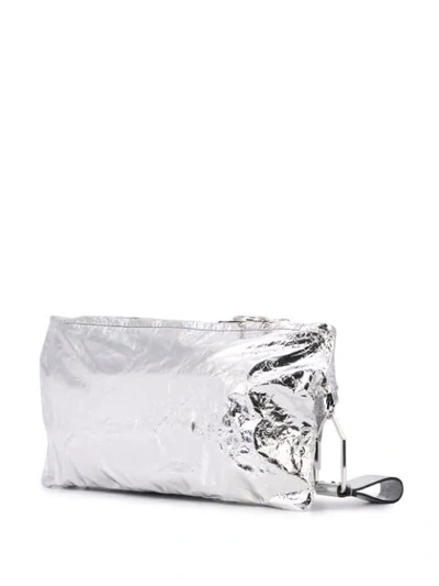 Shop Off-white Metallic Belt Bag In Silver
