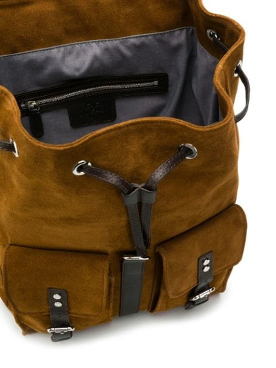 Shop Eleventy Drawstring Backpack - Brown