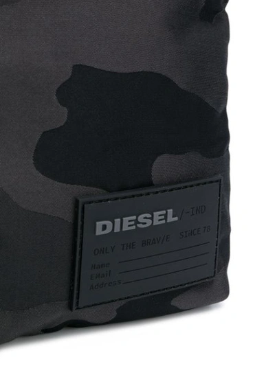 Shop Diesel Pocket Messenger Bag In Black