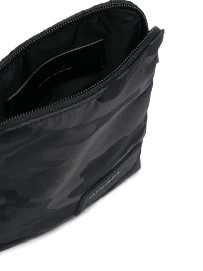 Shop Diesel Pocket Messenger Bag In Black
