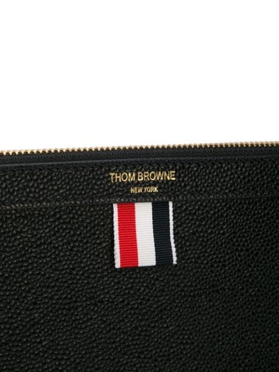 Shop Thom Browne Flat Rectangle Clutch In Black