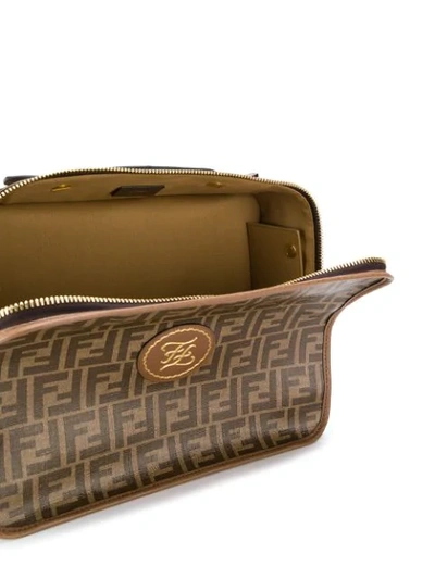 Shop Fendi Ff Motif Soft Travel Bag In Brown