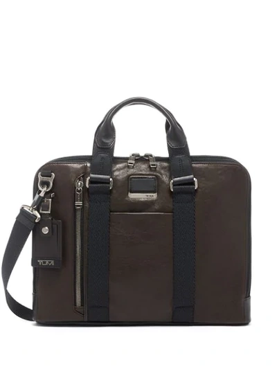 Shop Tumi Aviano Laptop Bag In Brown