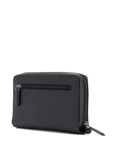 Shop Ermenegildo Zegna Logo Plaque Clutch Bag In Black