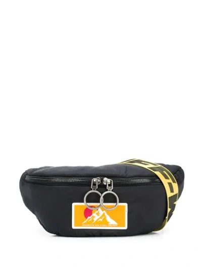 Shop Off-white Patch Detail Belt Bag In Black