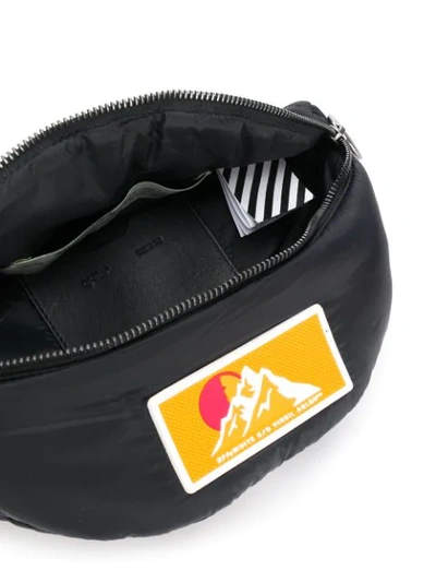 Shop Off-white Patch Detail Belt Bag In Black