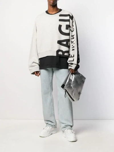 Shop Maison Margiela Glam Slam Quilted Shoulder Bag In Silver