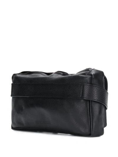 Shop Ann Demeulemeester Flap Pocket Fanny Pack In Black